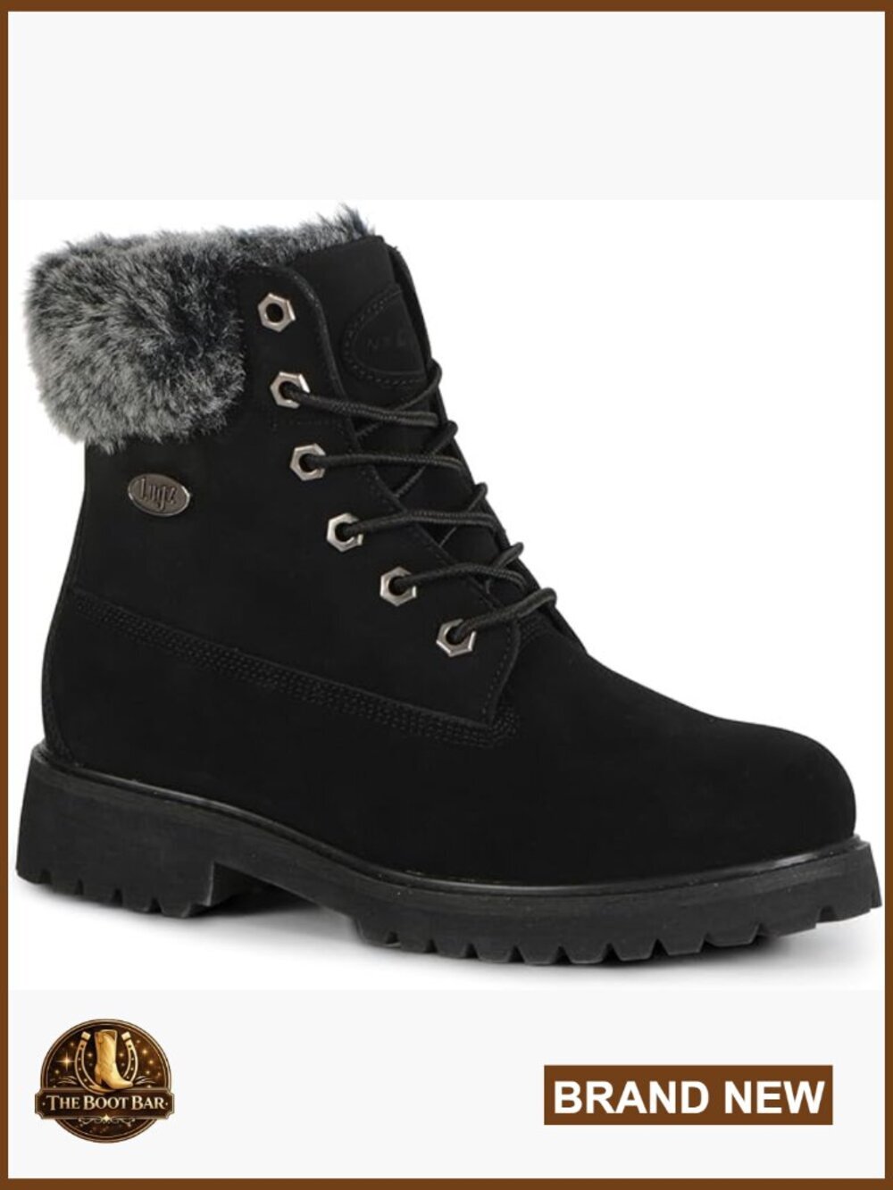 Faux Fur Lace Up Mid-Calf Chukka Boots Winter Warm Comfort